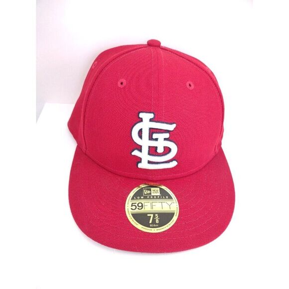 New Era 59Fifty Men Women Hat St. Louis Cardinals Low Profile Red Fitted Cap - Picture 2 of 16
